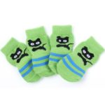 Dětské teplé bavlněné protiskluzové ponožky se zvířátkem - Silver, Xl