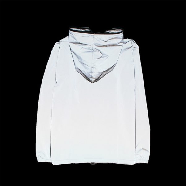 Unisex reflexní bunda v Hip-Hop stylu - Gray, 5xl