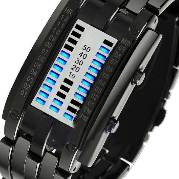 Vodotěsné pánské binární hodinky - Man-black