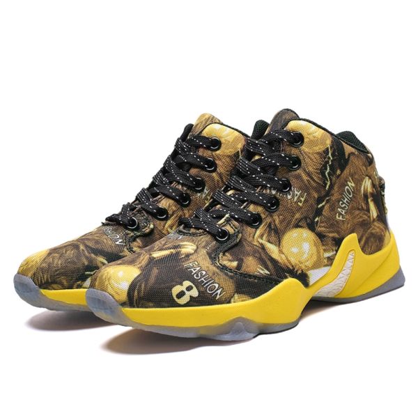 Pánské protiskluzové basketbalové boty ve více barevných variantách - Yellow, 48