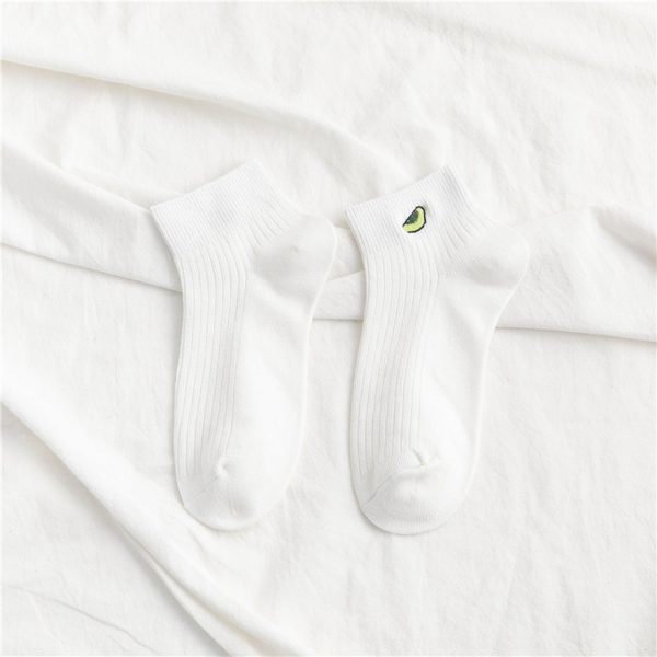Bavlněné ponožky se zvířátky pro ženy a dívky - White1, One-size