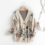 Dámský ležérní svetr s knoflíky Mia - Beige, Univerzalni