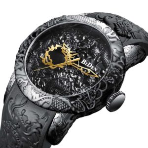 Luxusní pánské hodinky Megalith Black Dragon (Černá)