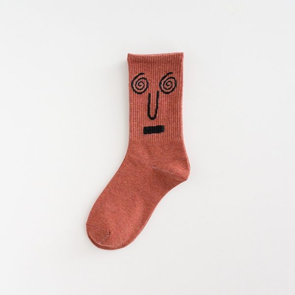 Dámské bavlněné prodyšné ponožky s originálními potisky - 6, One-size