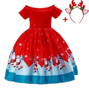 Dívčí šaty s vánočními motivy