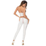 Dámské sexy latexové kalhoty na zip - Bila, 4xl