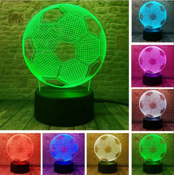 3D lampa ve tvaru fotbalového míče