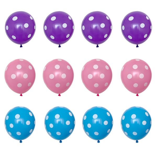 Balení párty balónků s puntíkama