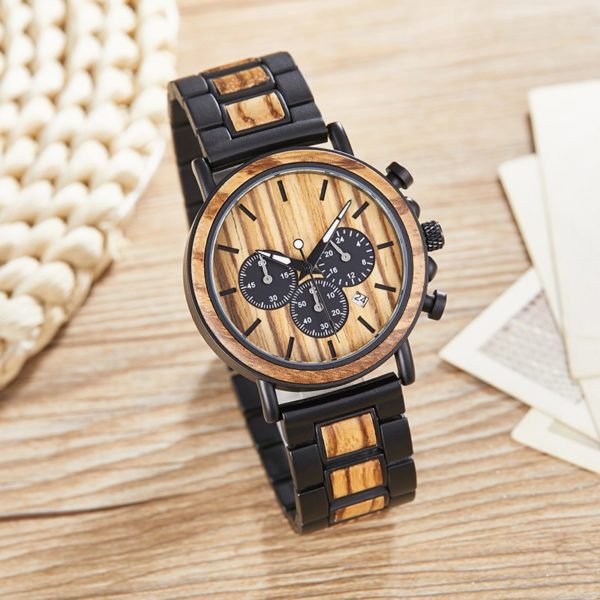 Módní pánské dřevěné hodinky Lucas