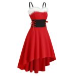 Luxusní dámské vánoční šaty De Mujer - Cervena, Xxl