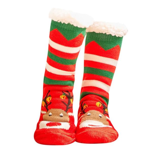 Dámské zateplené zimní ponožky s roztomilým motivem Vánoc - 1, Univerzalni