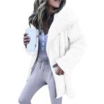 Dámský teplý bavlněný kabátek - White, Xxxl