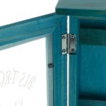 Rustikální retro dřevěná schránka na klíče - Blue