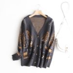 Dámský ležérní svetr s knoflíky Mia - Beige, Univerzalni