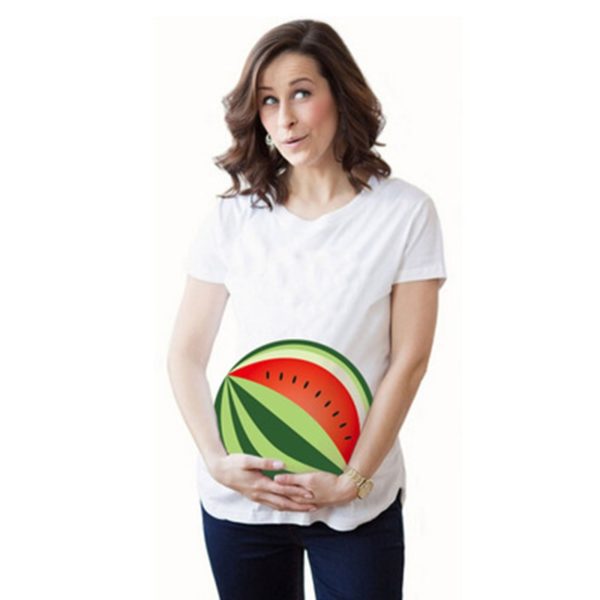 Vtipná těhotenská trička s potiskem na bříšku - 8, Xxxl