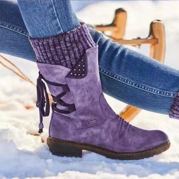 Dámské zimní teplé boty Clara - Purple, 43