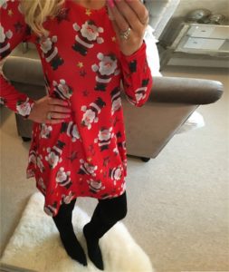 Dámské stylové šaty s vánočním motivem - 0203-red, 5xl