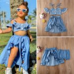 Dívčí trendy džínový set Elissa - kolekce 2021 - Blue, 5-let