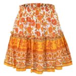 Letní dámská mini sukně se vzory - Yellow, Xl