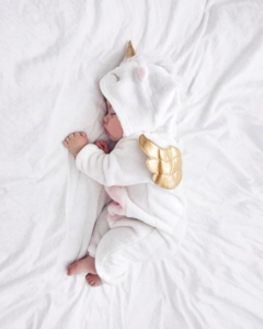 Dětský teplý Unicorn jednorožec overal - White, 24-mesicu