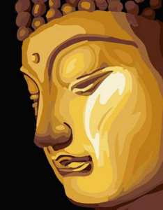 Relaxační malování podle čísel -  Buddha - Szhc3-248, 40x50cm