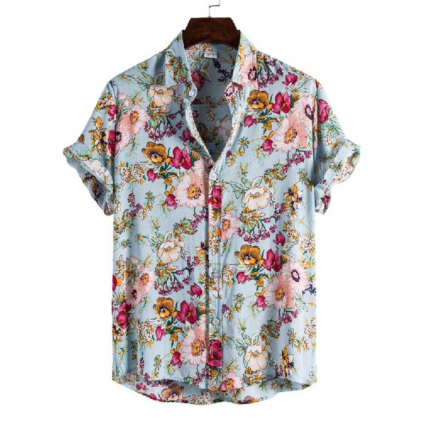 Pánské letní stylové košile s krátkým rukávem - 13, Xxxl