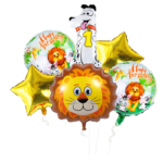 Set nafukovacích balónků a nafukovacích čísel s tématem safari