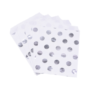 Stříbrné balící papírové obálky 25 ks