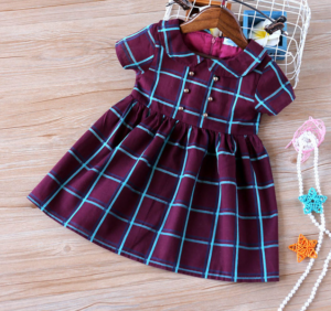 Dívčí letní šaty s límečkem