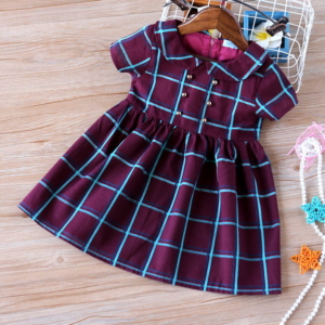 Dívčí letní šaty s límečkem