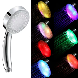 LED sprchová hlavice měnící barvu