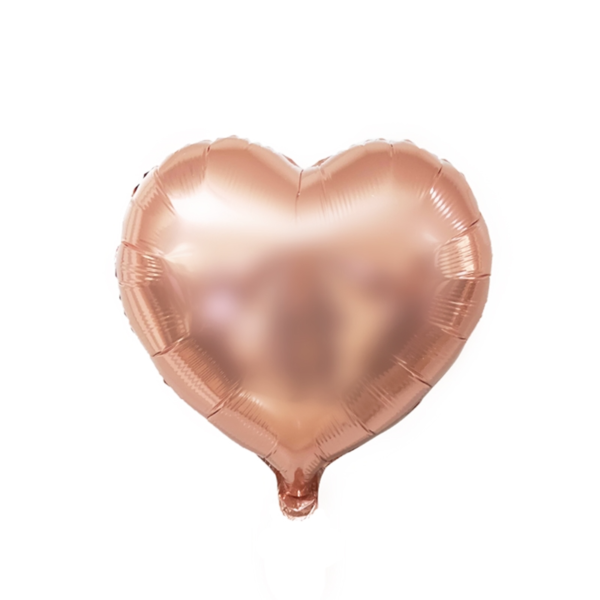 Rose Gold sada nafukovacích balónků ve tvarech - Srdicko