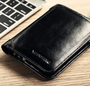 Luxusní pánská kožená peněženka - Black