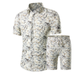 Pánský neformální set plážové košile a šortek - Dc02, 5xl