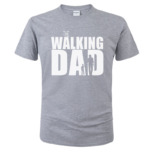 Pánské vtipné tričko Walking Dad bílý potisk - Seda, Xxl