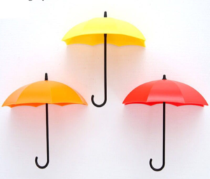 Samolepící háček na klíče Umbrella - Orange-yellow-red