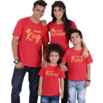 Rodinné originální tričko s korunou - Red, Princess-9-10-let