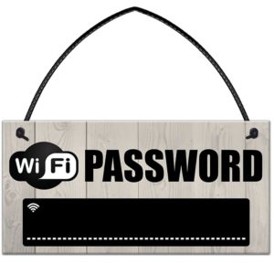 Dekorační tabule na dveře - Wifi heslo (V1)