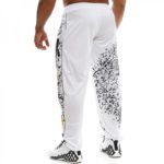 Pánské fitness kalhoty s cool potisky - White, Xxxl