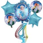 Dětský modrý set nafukovacích čísel Elsa - 9