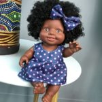 Africká dětská realistická panenka - Green, One-size