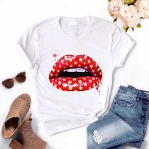 Dámské letní triko s krátkým rukávem Red Lip
