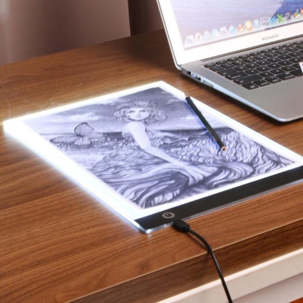 Vysoce tenká USB umělecká světelná podložka na kreslení A5 - Levandulova