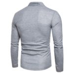 Pánské módní triko v košilovém stylu - Light-gray, Xxxl