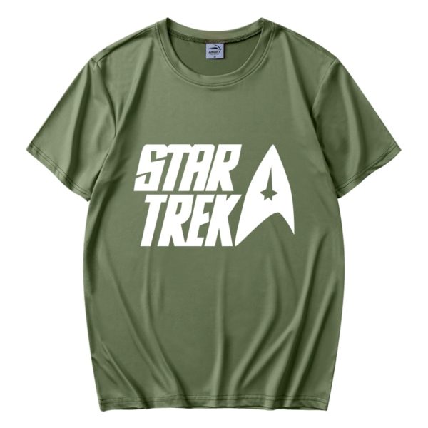 Pánské oversize stylové triko s potiskem Star Trek - Zelena-2, Xxxl
