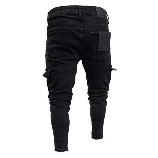 Módní pánské skinny džíny s kapsami - Xxxl