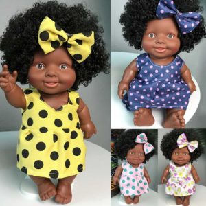 Africká dětská realistická panenka