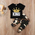 Dětská stylová souprava King – kalhoty + tričko - Black, 4r