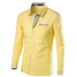 Pánská neformální společenská košile - Yellow, 4xl