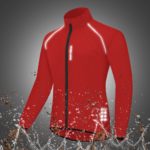 Pánská běžecká nepromokavá bunda bez kapuce - Xxxl, Cervena
